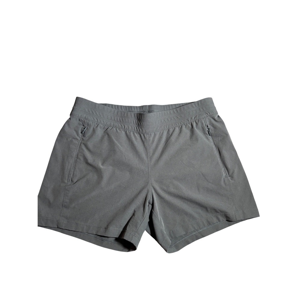 Kuhl Womens S Gray Hiking Shorts Elastic Waist Zip Pockets Outdoor Gorpcore